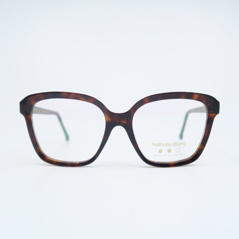 Nathalie Blanc APOLLINE P84 145 Havana, Square, New, Women's, Eyeglasses Frames.